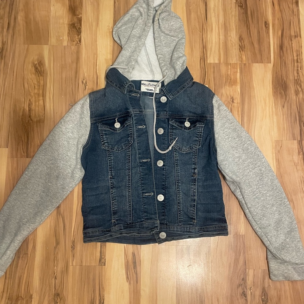 Wallflower Denim and Gray Jean Jacket